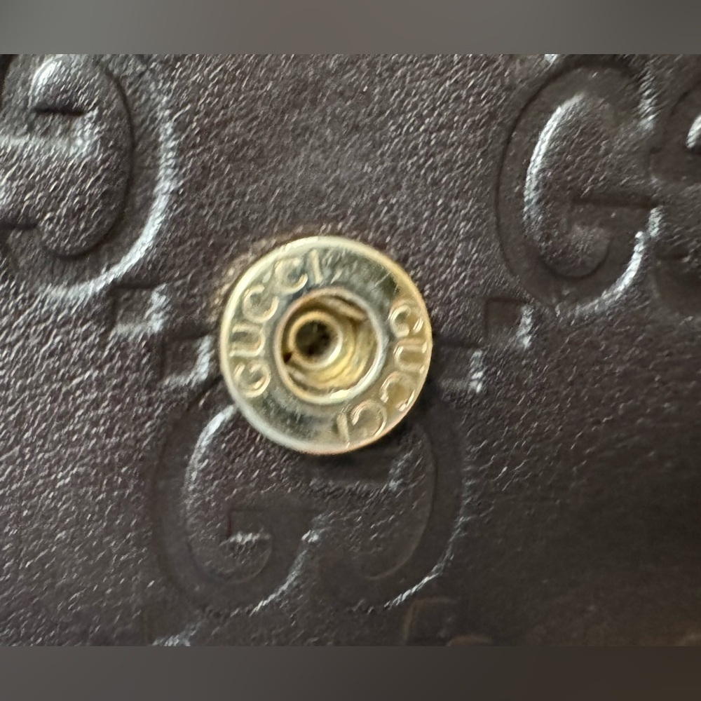 Gucci Guccissima Dark Chocolate Leather Continental Embossed GG Long Wallet - Picture 13 of 13